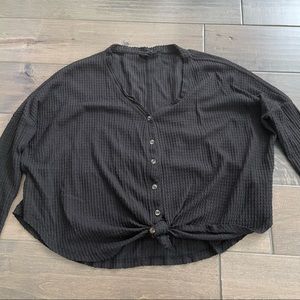 Out from Under Tie Front Shirt